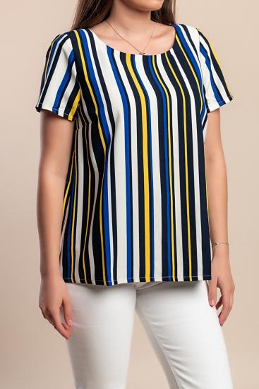 Striped blouse, dark blue