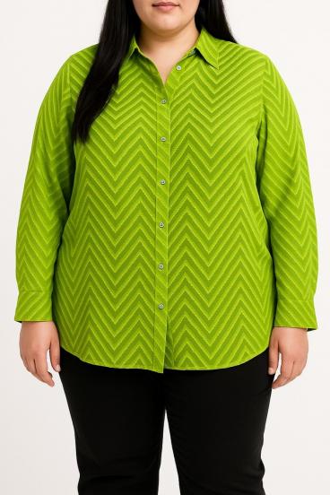 Plus size blouse, green