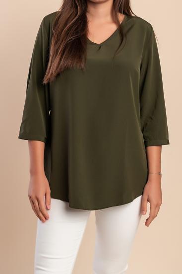 Sweatshirt with 3/4 sleeves, olive