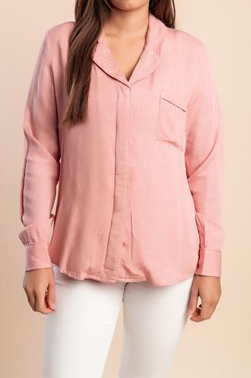 Shirt with pocket, pink