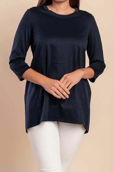 Cotton tunic, dark blue