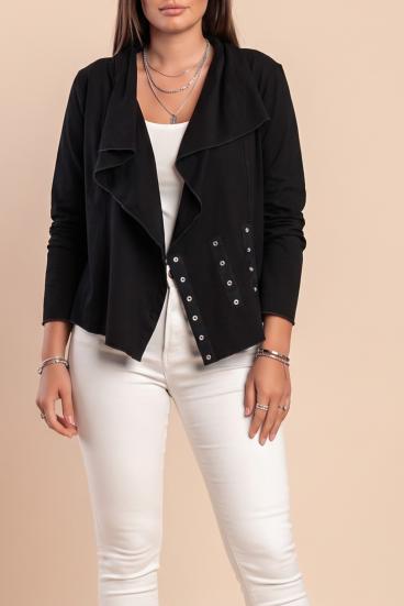 Cardigan with decorative details, black