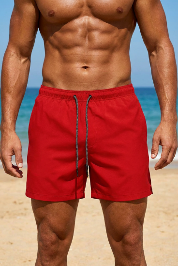 Men's Swimwear, Red