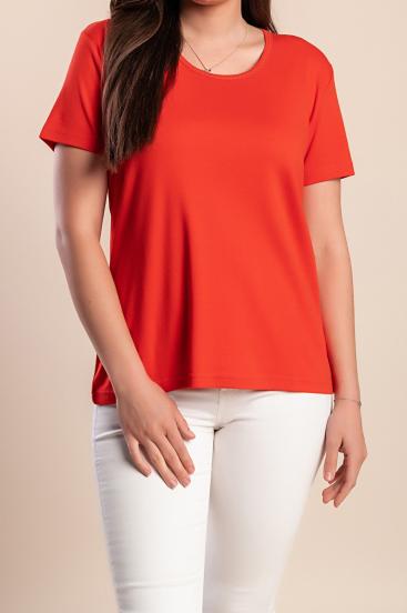 Round neck T-shirt, red