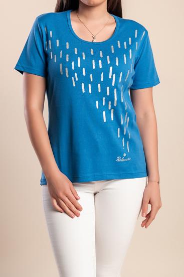 Printed T-shirt, blue
