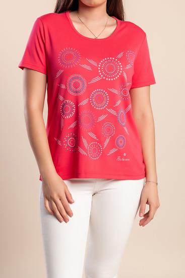 Printed T-shirt, pink