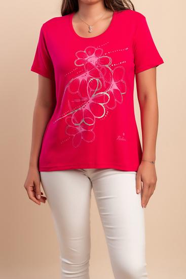 Printed T-shirt, pink
