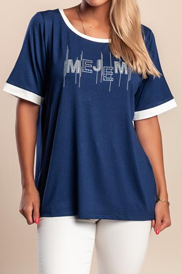 Printed T-shirt, dark blue