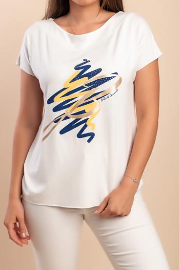 Printed T-shirt, white