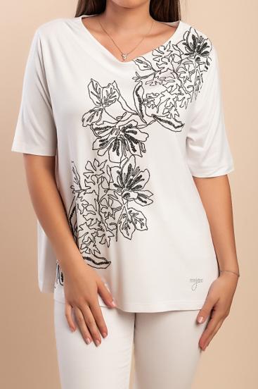 Printed T-shirt, white