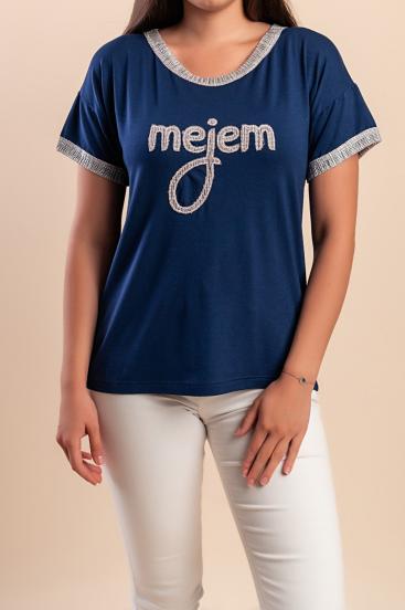 T-shirt with print, dark blue