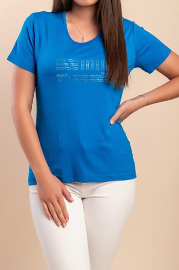 Viscose T-shirt, royal blue