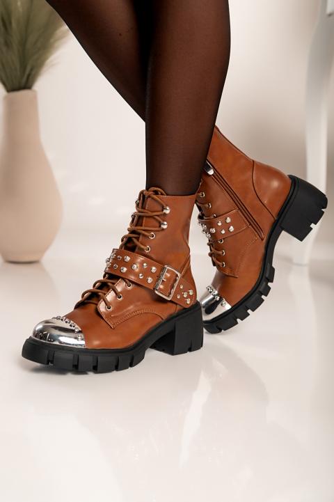 Elegant heeled ankle boots Coria, brown