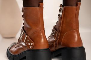 Elegant heeled ankle boots Coria, brown