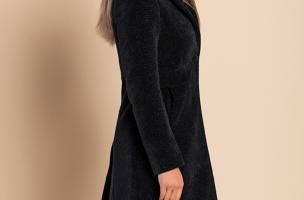 Elegant coat Nusca, black