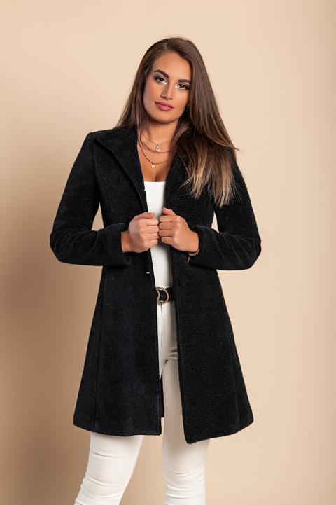 Elegant coat Nusca, black