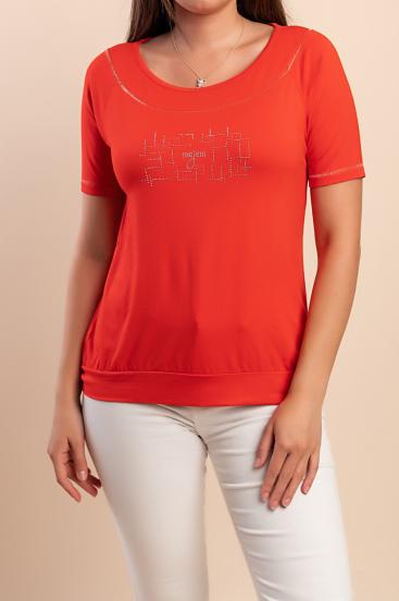 Viscose T-shirt, red