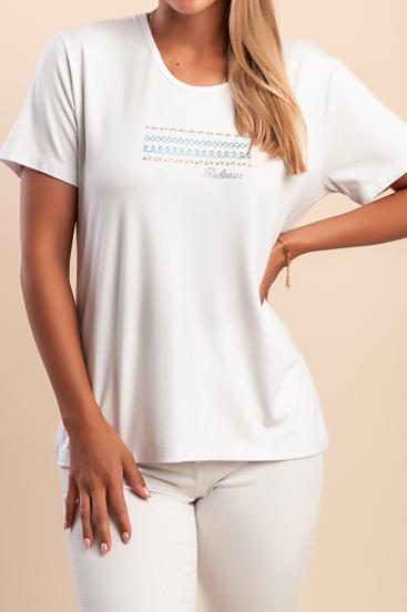 Round neck T-shirt, white