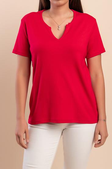 Cotton T-shirt, red