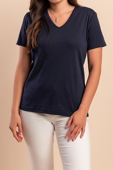 Cotton T-shirt, dark blue