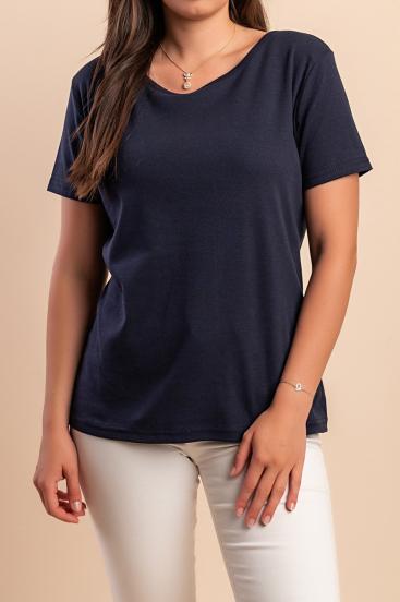 Cotton T-shirt, dark blue