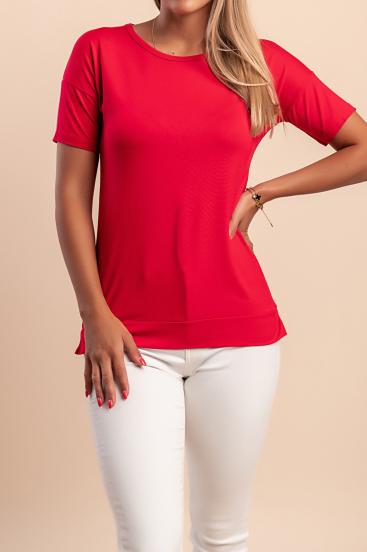 Round neck T-shirt, red