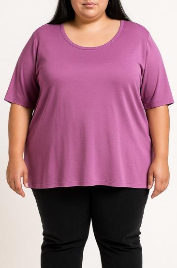 Round Neck T-Shirt, Purple