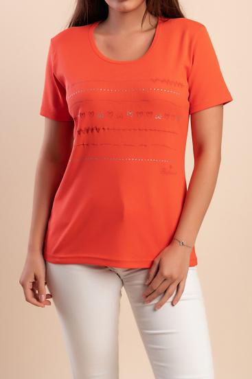 T-shirt with print, orange