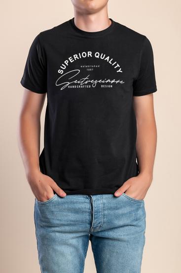 Men's Cotton T-Shirt, Black