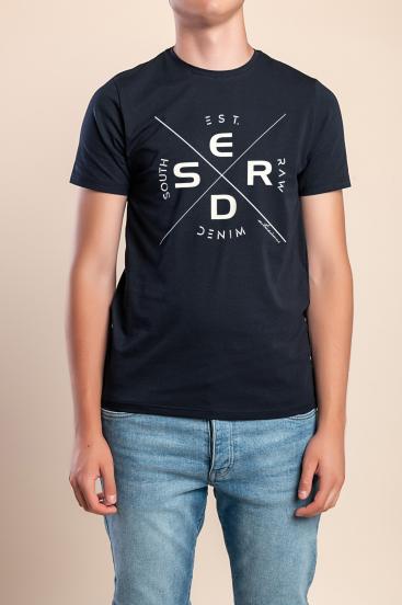 Men's Cotton T-Shirt, Dark Blue