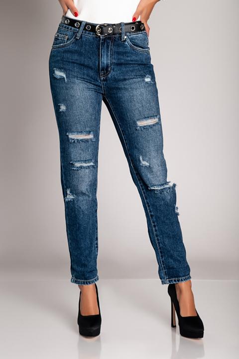 Mom fit jeans with rips Forcatta, blue