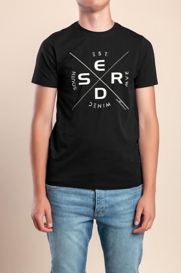 Men's cotton t-shirt, black