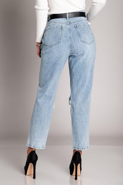 Ripped straight jeans Volenta, light blue