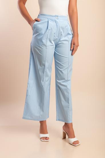 Cotton Pants, Light Blue