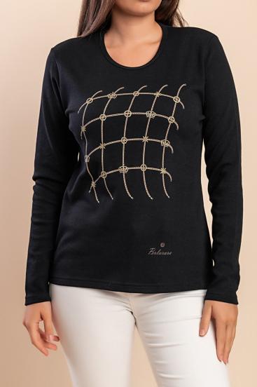 Long-sleeved T-shirt, black