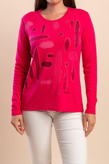 Long-sleeved shirt, fuchsia