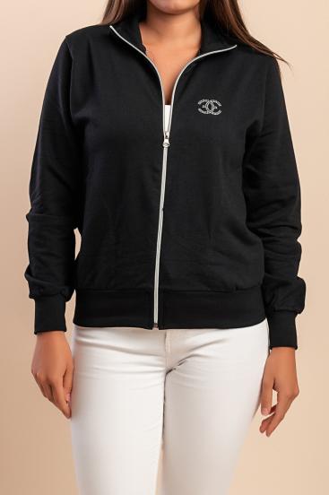 Zip-up jacket, black