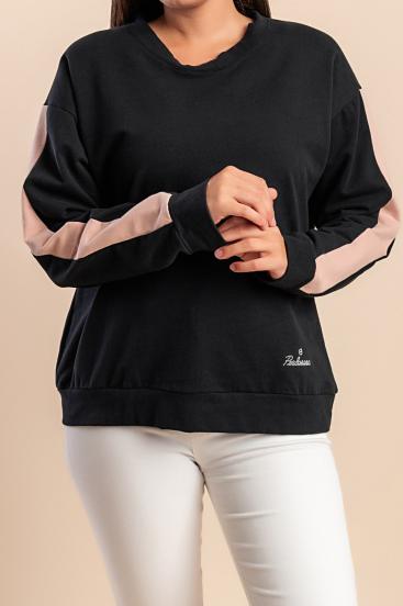 Cotton hoodie, black