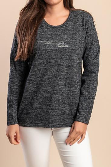 Crew Neck Sweater, Gray