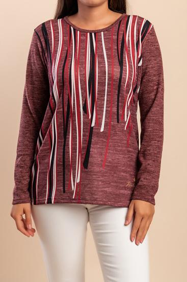 Printed Top, red
