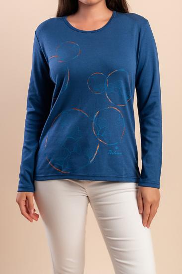 Long-sleeved shirt, blue