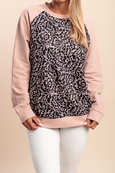 Cotton Top with print, pink