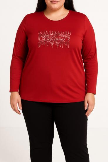 Cotton Top with print, red