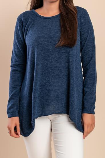 Round Neck Top, Blue