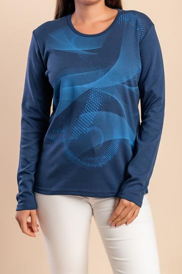 Cotton Top with print, blue