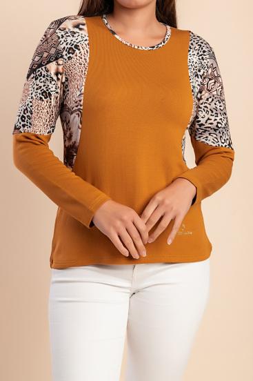 Printed Top, mustard