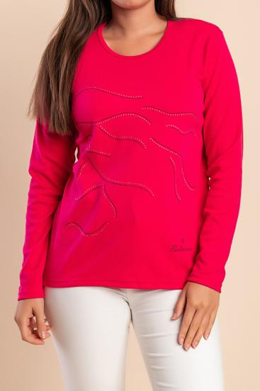 Cotton Top with print, pink