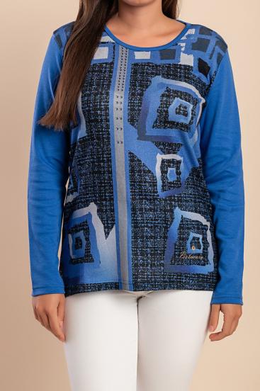 Printed Top, blue