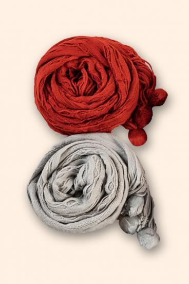 Set of 2 scarves, multicolored