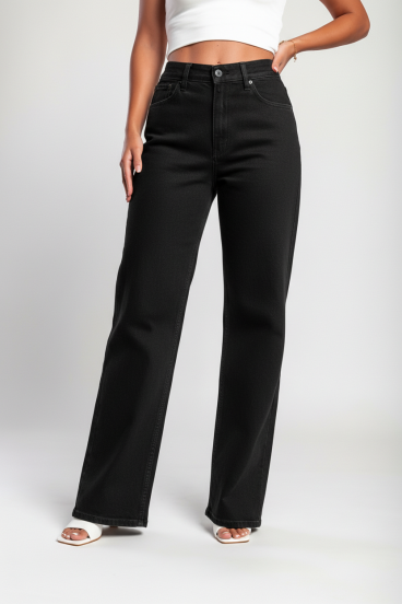 "Luxe Jeans" Super Stretch High-Waisted Wide-Leg Jeans
